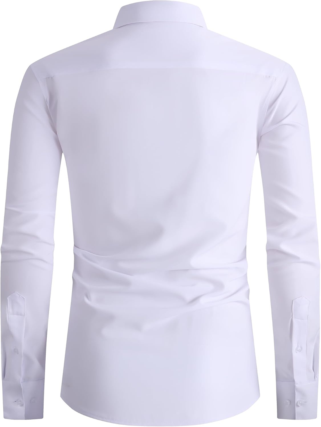 image:imageAlex Vando Mens Regular Fit Long Sleeve Stretch Dress Shirts06 White