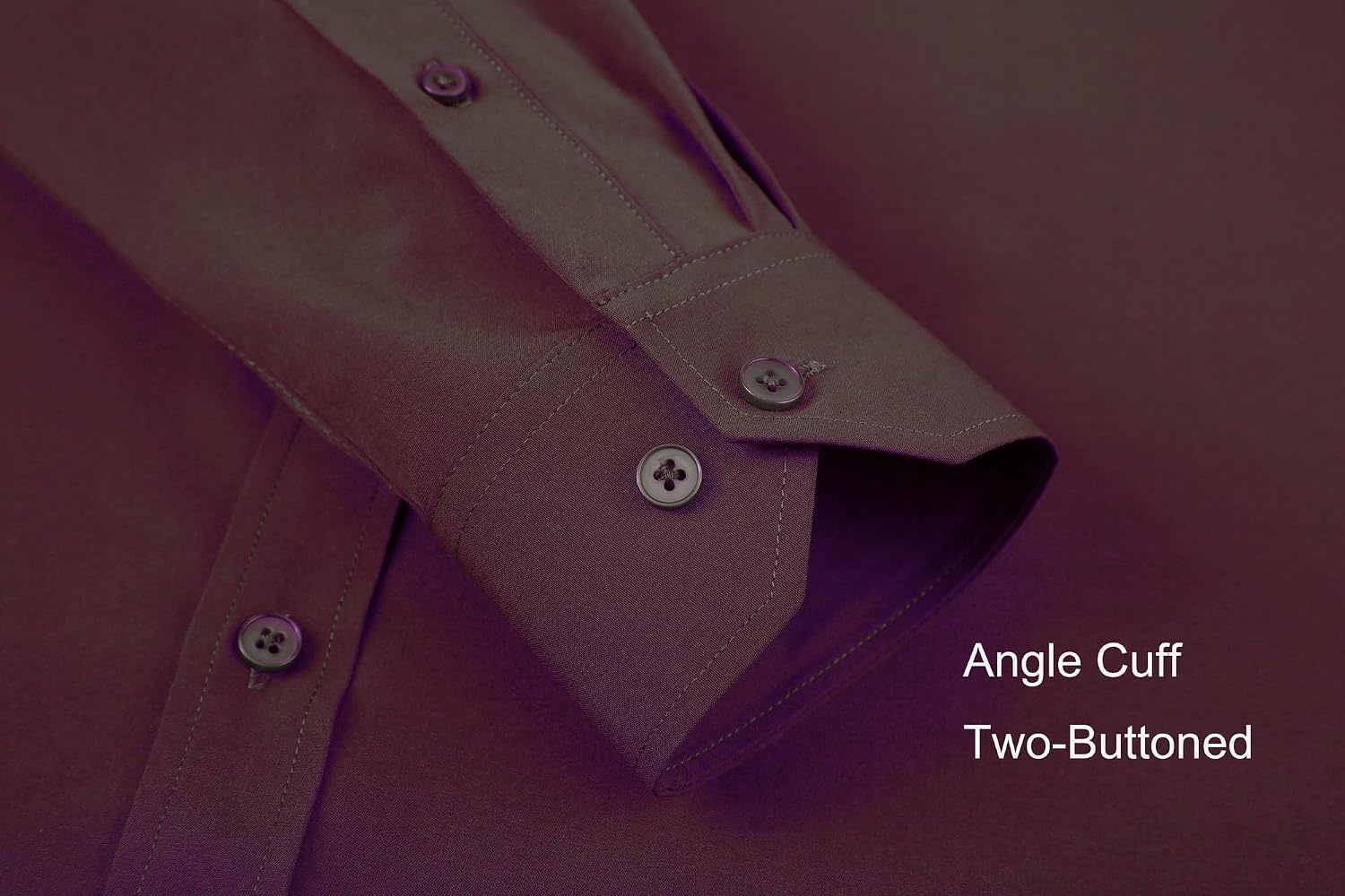 image:imageAlex Vando Mens Regular Fit Long Sleeve Stretch Dress ShirtsCoffee