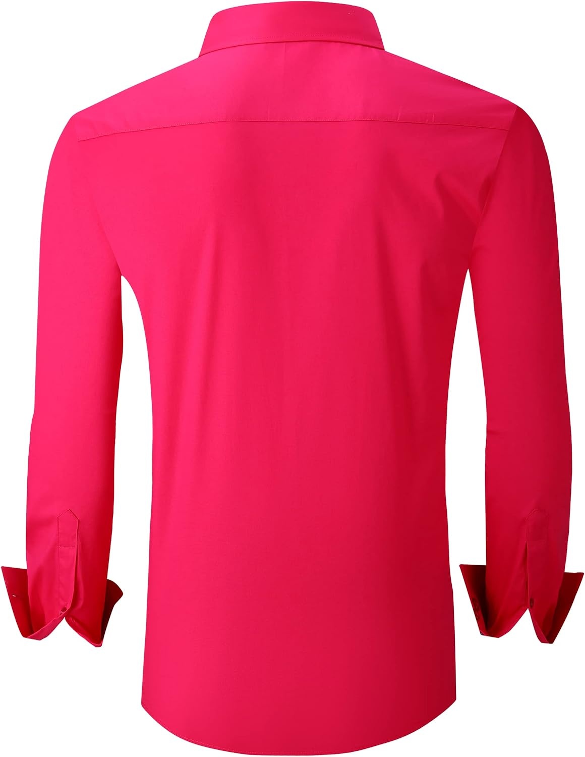 image:imageAlex Vando Mens Regular Fit Long Sleeve Stretch Dress ShirtsFuchsia