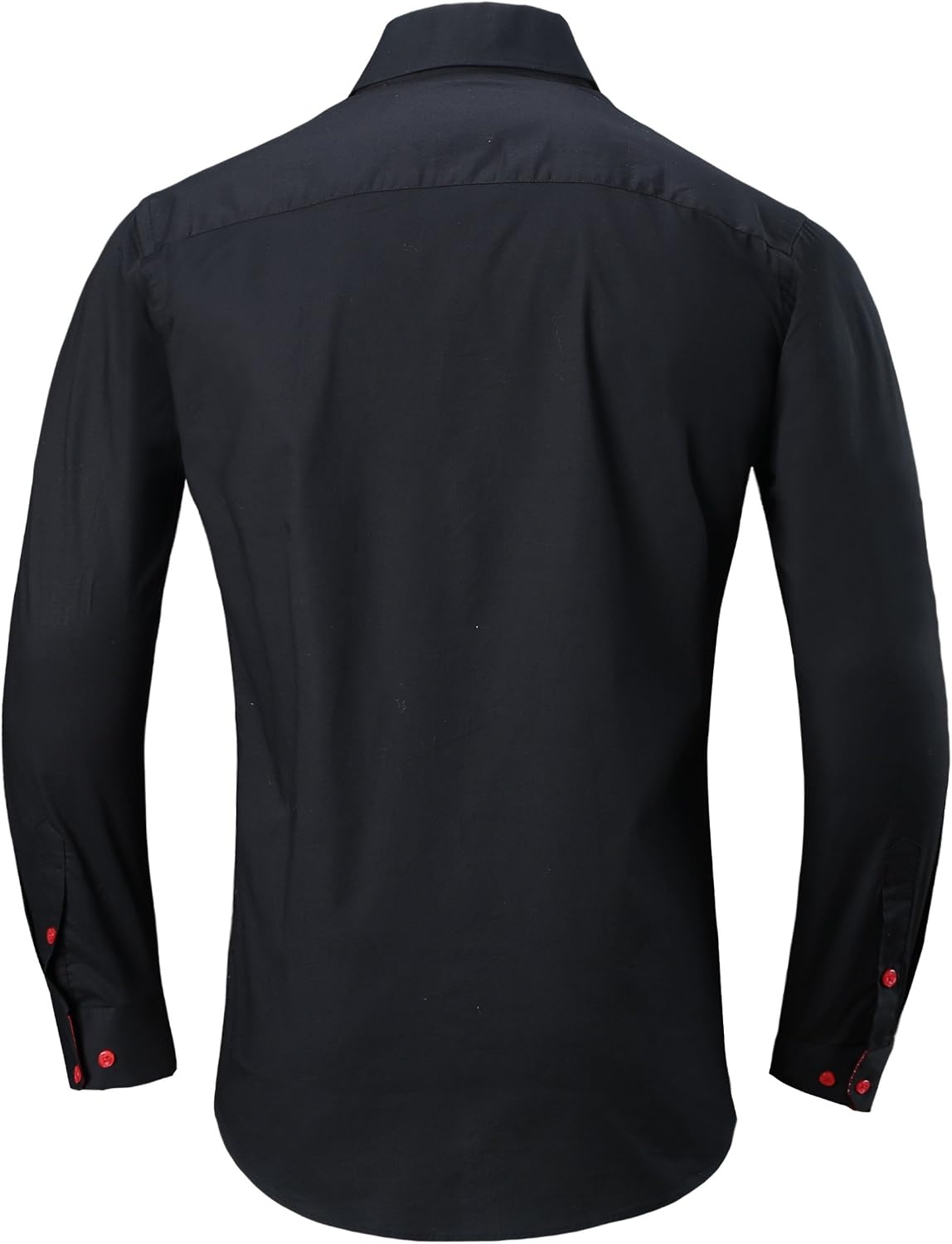 image:imageAlex Vando Mens Regular Fit Long Sleeve Stretch Dress ShirtsL17black