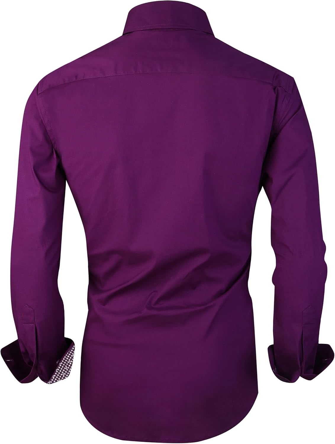 image:imageAlex Vando Mens Regular Fit Long Sleeve Stretch Dress ShirtsL17purple