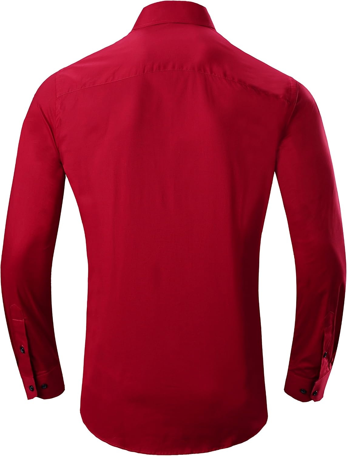 image:imageAlex Vando Mens Regular Fit Long Sleeve Stretch Dress ShirtsL17red