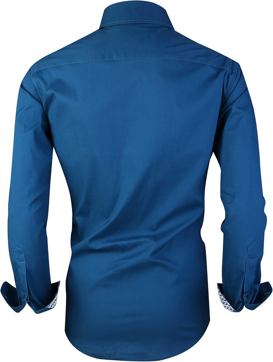 image:imageAlex Vando Mens Regular Fit Long Sleeve Stretch Dress ShirtsL17teal