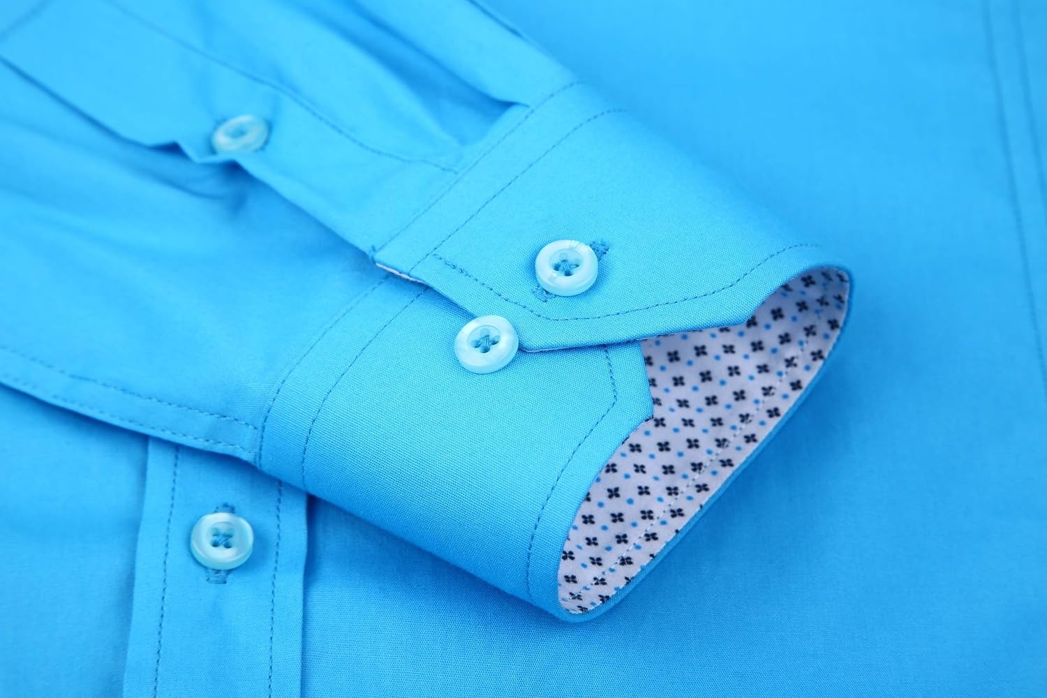 image:imageAlex Vando Mens Regular Fit Long Sleeve Stretch Dress ShirtsL17turquoise