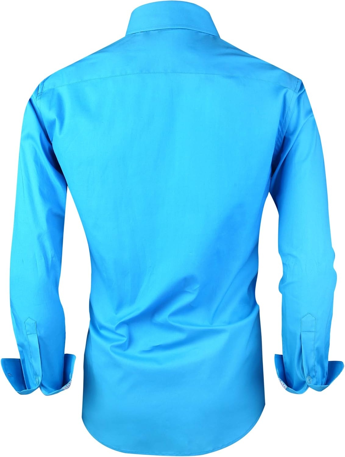 image:imageAlex Vando Mens Regular Fit Long Sleeve Stretch Dress ShirtsL17turquoise