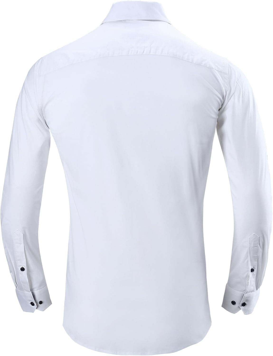 image:imageAlex Vando Mens Regular Fit Long Sleeve Stretch Dress ShirtsL17white