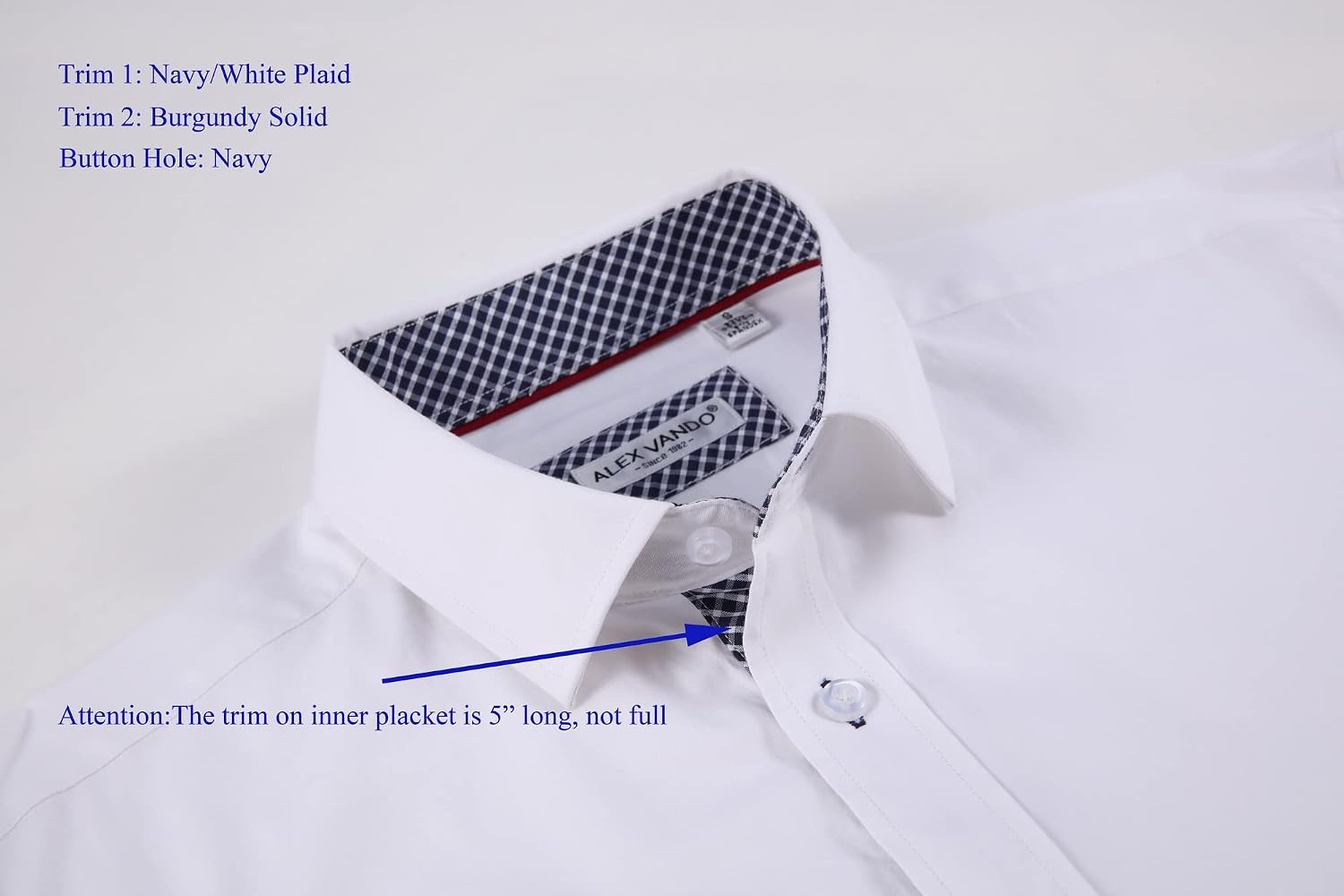 image:imageAlex Vando Mens Regular Fit Long Sleeve Stretch Dress ShirtsL19white