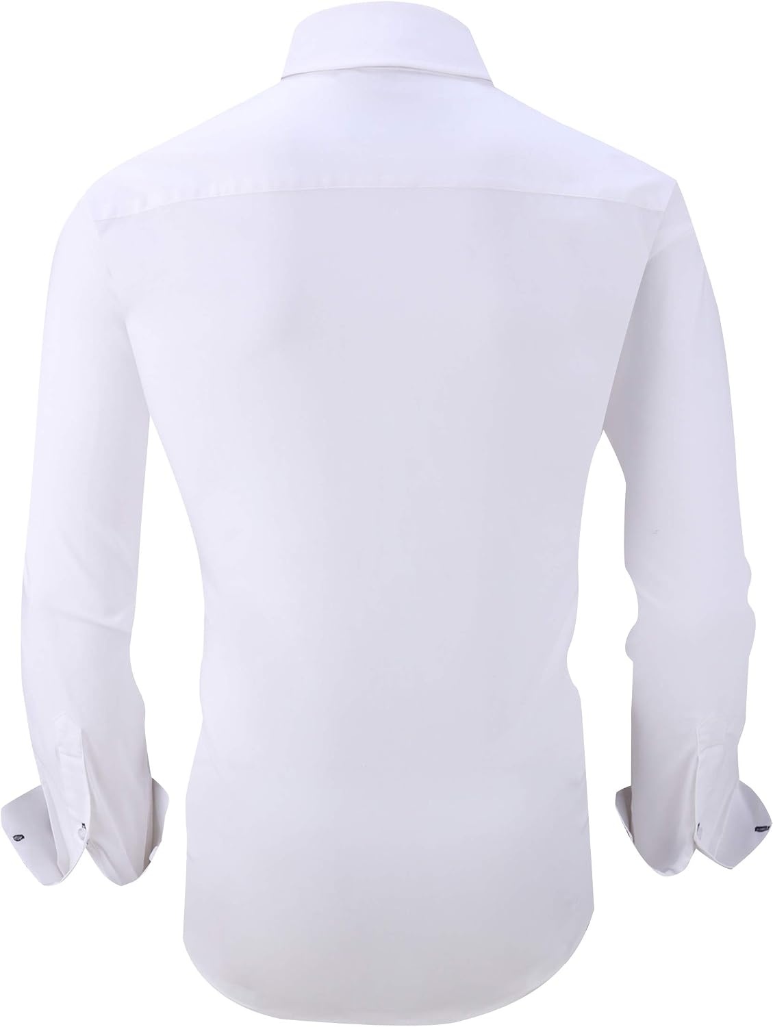 image:imageAlex Vando Mens Regular Fit Long Sleeve Stretch Dress ShirtsL19white