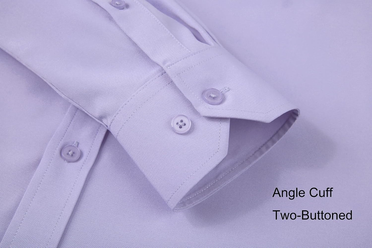 image:imageAlex Vando Mens Regular Fit Long Sleeve Stretch Dress ShirtsLilac