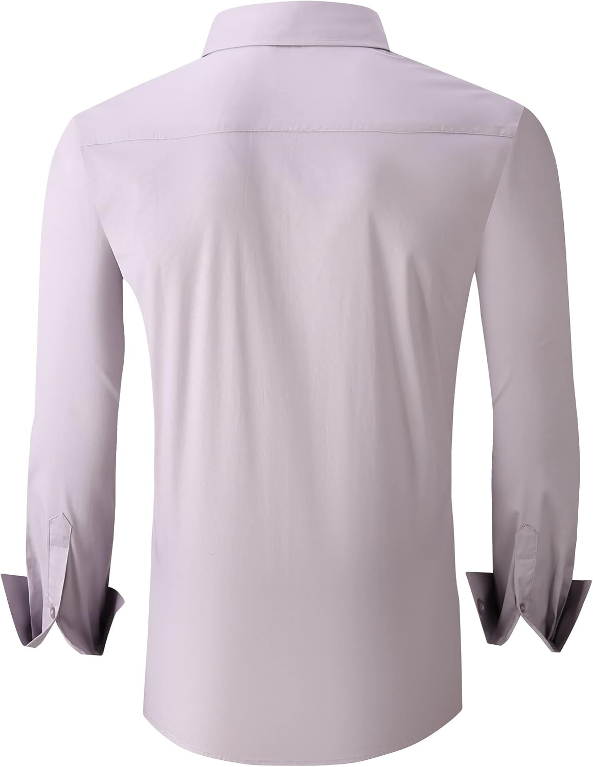 image:imageAlex Vando Mens Regular Fit Long Sleeve Stretch Dress ShirtsLt Grey