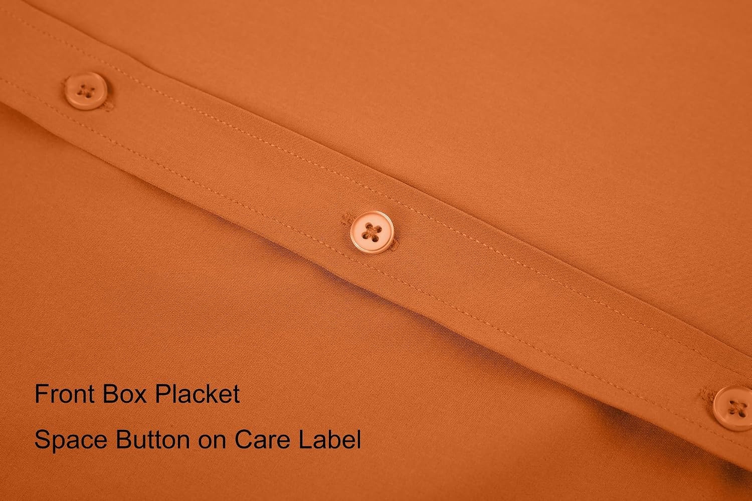 image:imageAlex Vando Mens Regular Fit Long Sleeve Stretch Dress ShirtsOrange