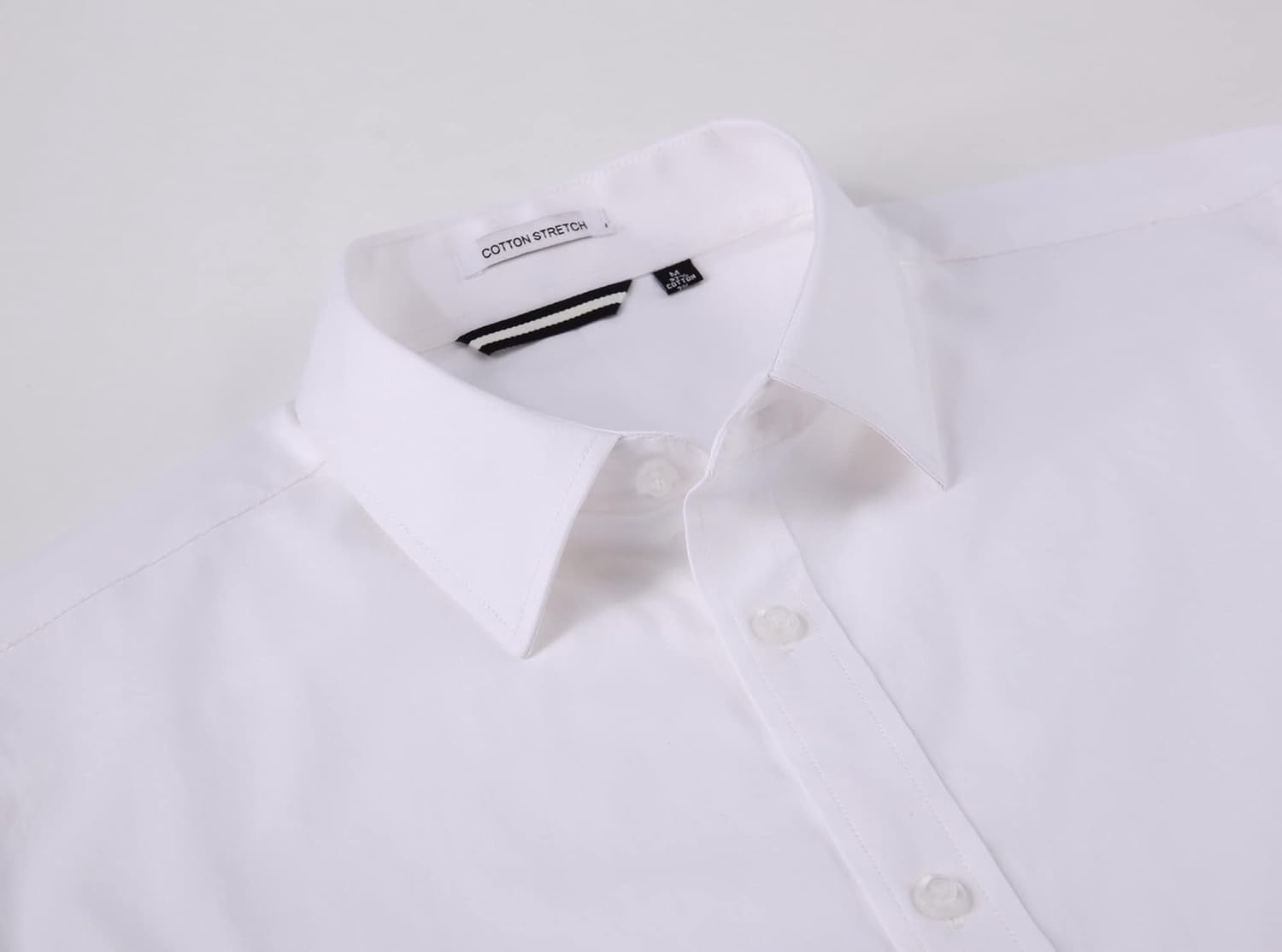 image:imageAlex Vando Mens Regular Fit Long Sleeve Stretch Dress ShirtsSolid White