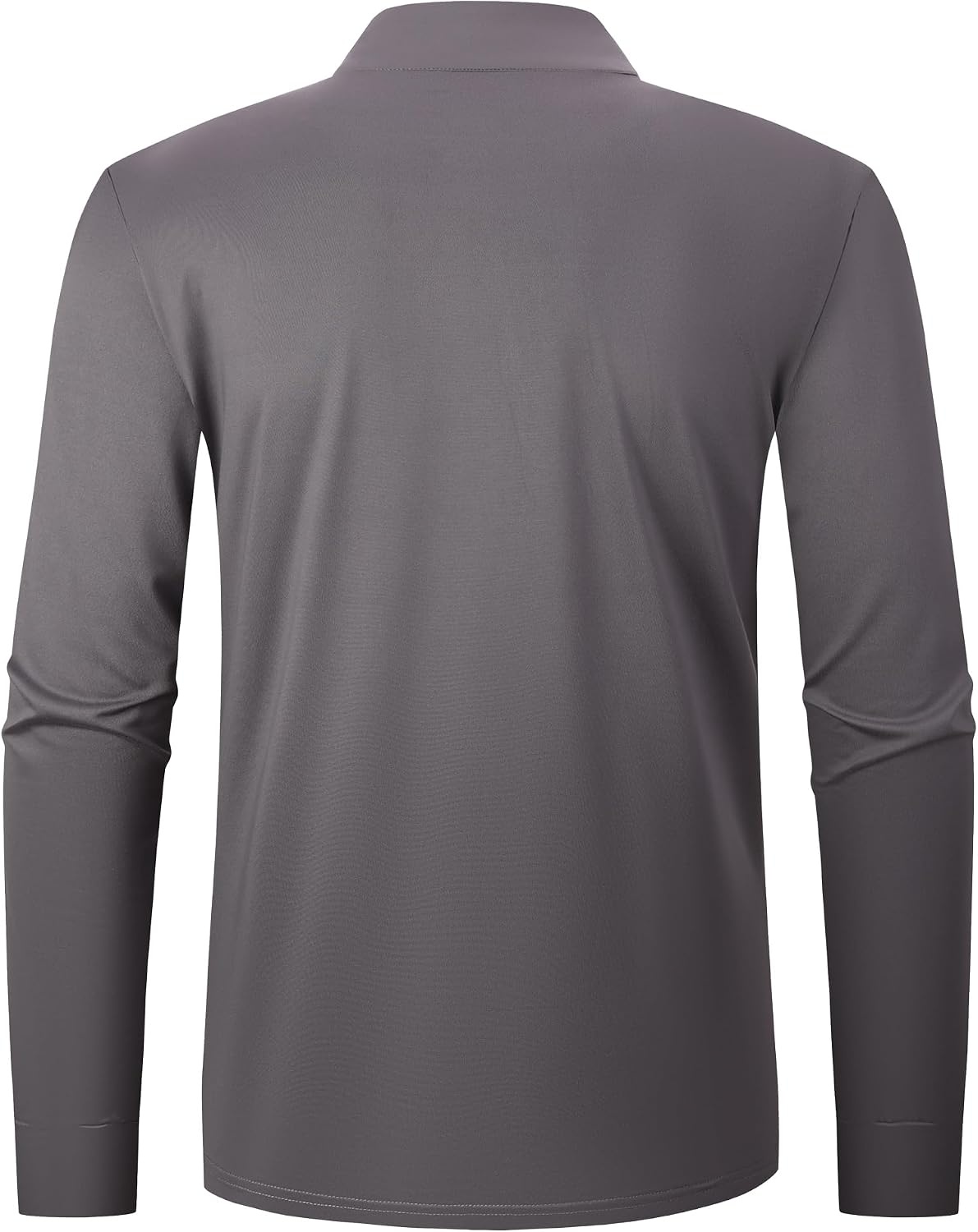 image:imageAlex Vando Mens Long Sleeve Color Block Mock Neck Zipper Golf ShirtsDark Grey 171
