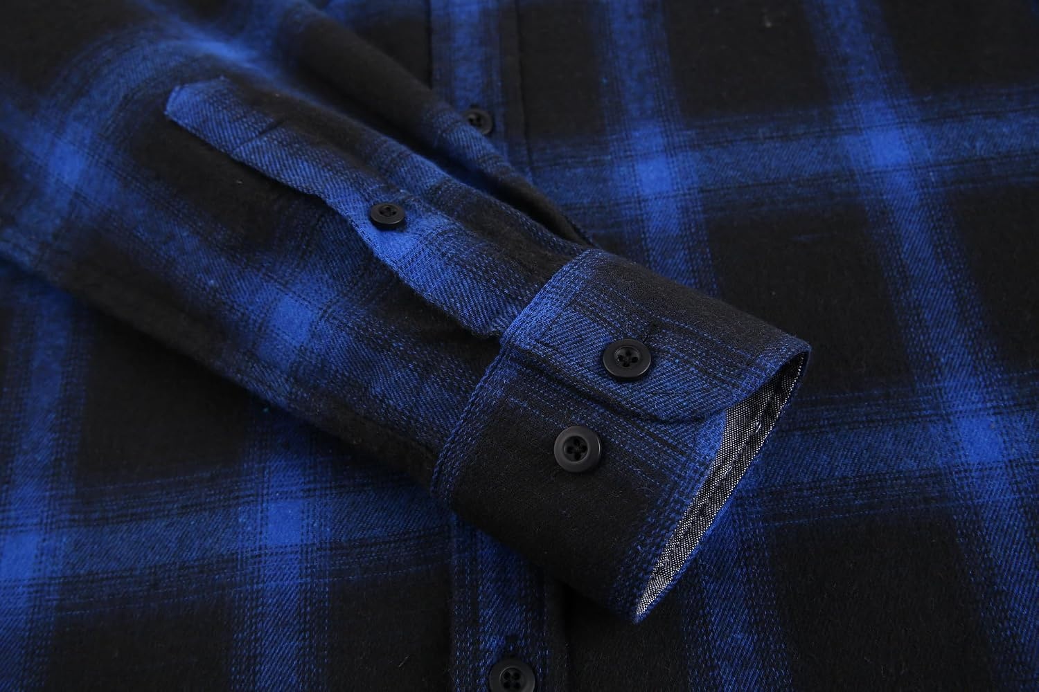 image:imageAlex Vando Mens Button Down Regular Fit Long Sleeve Casual Flannel ShirtsNavyRoyal