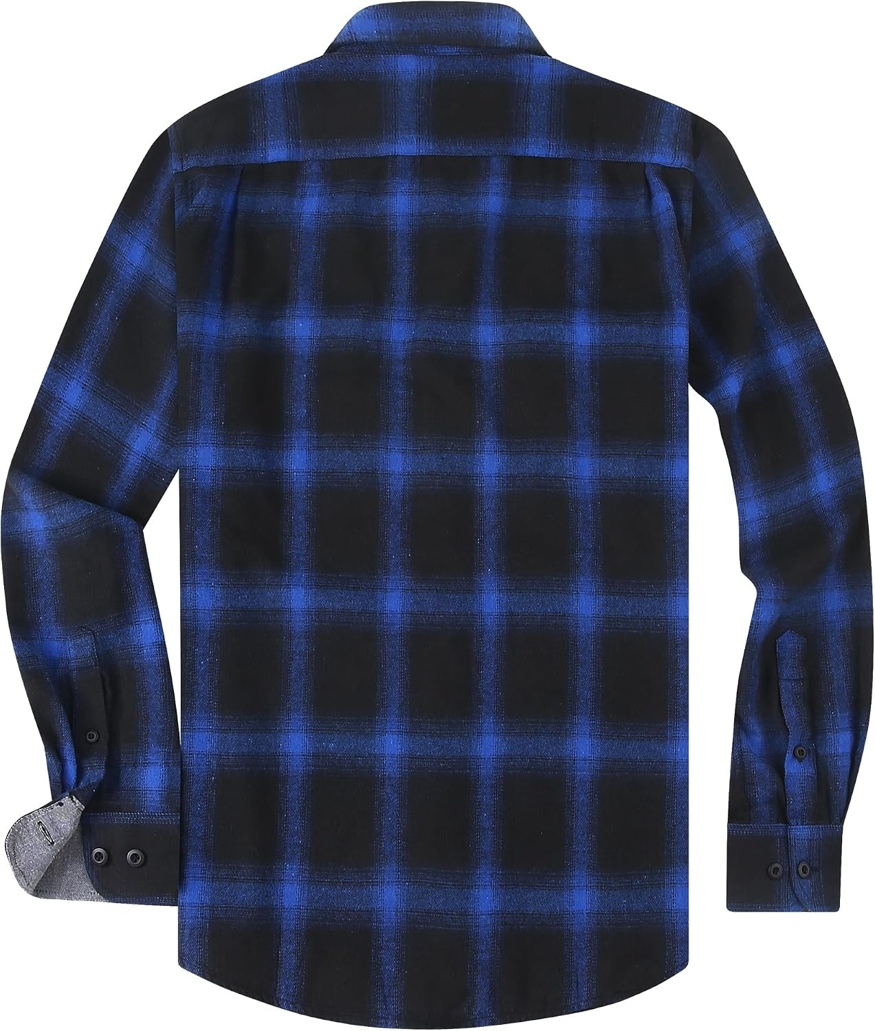 image:imageAlex Vando Mens Button Down Regular Fit Long Sleeve Casual Flannel ShirtsNavyRoyal