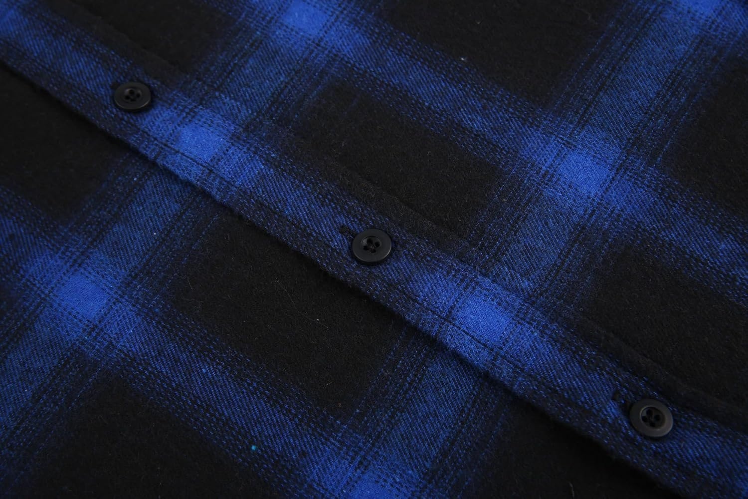 image:imageAlex Vando Mens Button Down Regular Fit Long Sleeve Casual Flannel ShirtsNavyRoyal