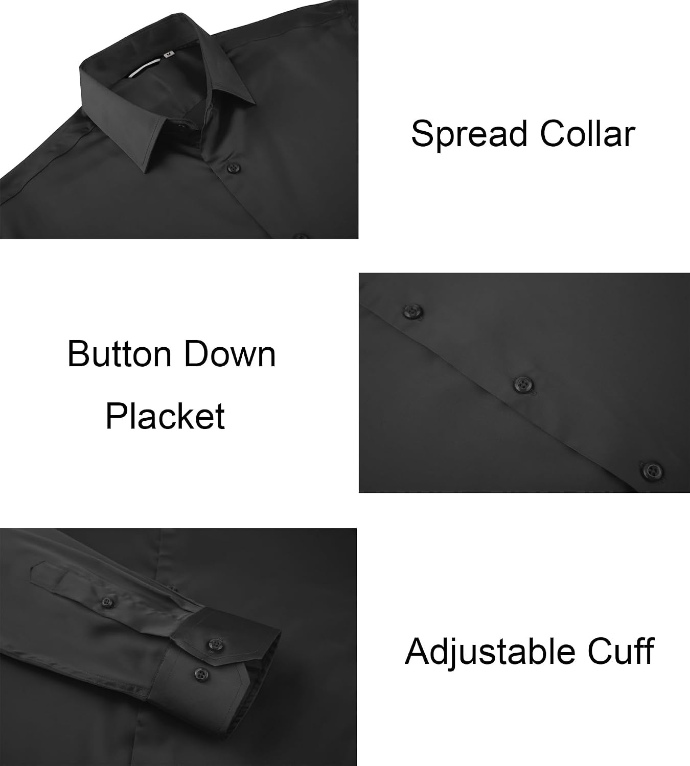 image:imageAlex Vando Mens Luxury Satin Dress Shirt Silk Shiny Sateen Party ShirtBlack