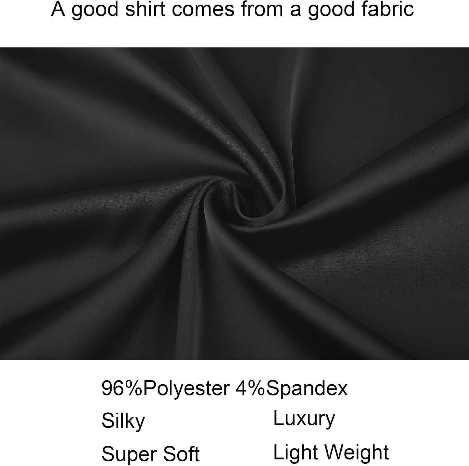 image:imageAlex Vando Mens Luxury Satin Dress Shirt Silk Shiny Sateen Party ShirtBlack