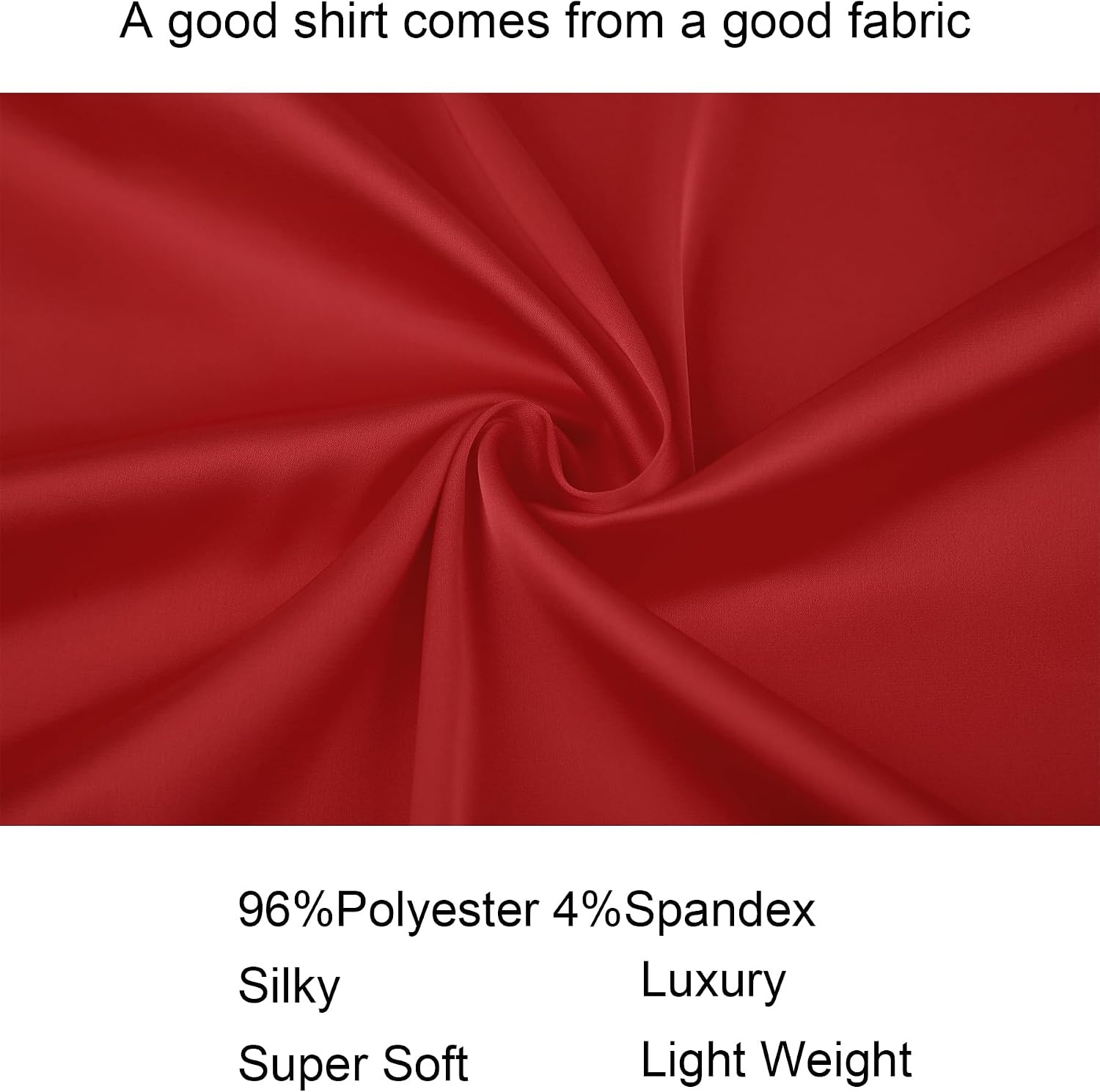 image:imageAlex Vando Mens Luxury Satin Dress Shirt Silk Shiny Sateen Party ShirtRed