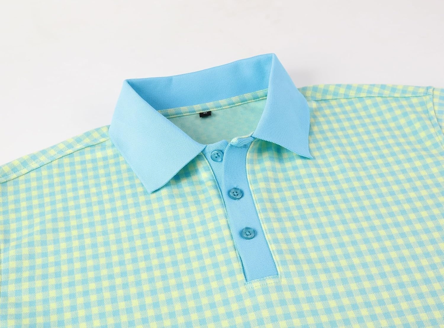 image:imageAlex Vando Mens Printed Golf Shirt Cooling Short Sleeve Dress Polo ShirtsBlueYellow
