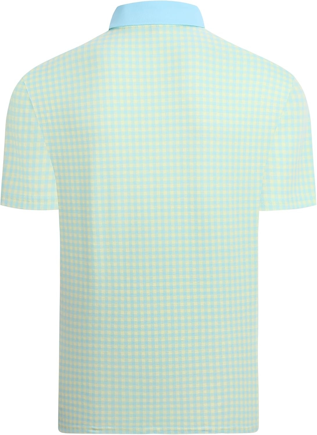 image:imageAlex Vando Mens Printed Golf Shirt Cooling Short Sleeve Dress Polo ShirtsBlueYellow