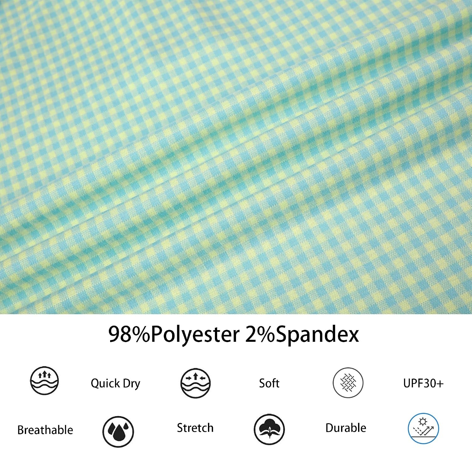 image:imageAlex Vando Mens Printed Golf Shirt Cooling Short Sleeve Dress Polo ShirtsBlueYellow