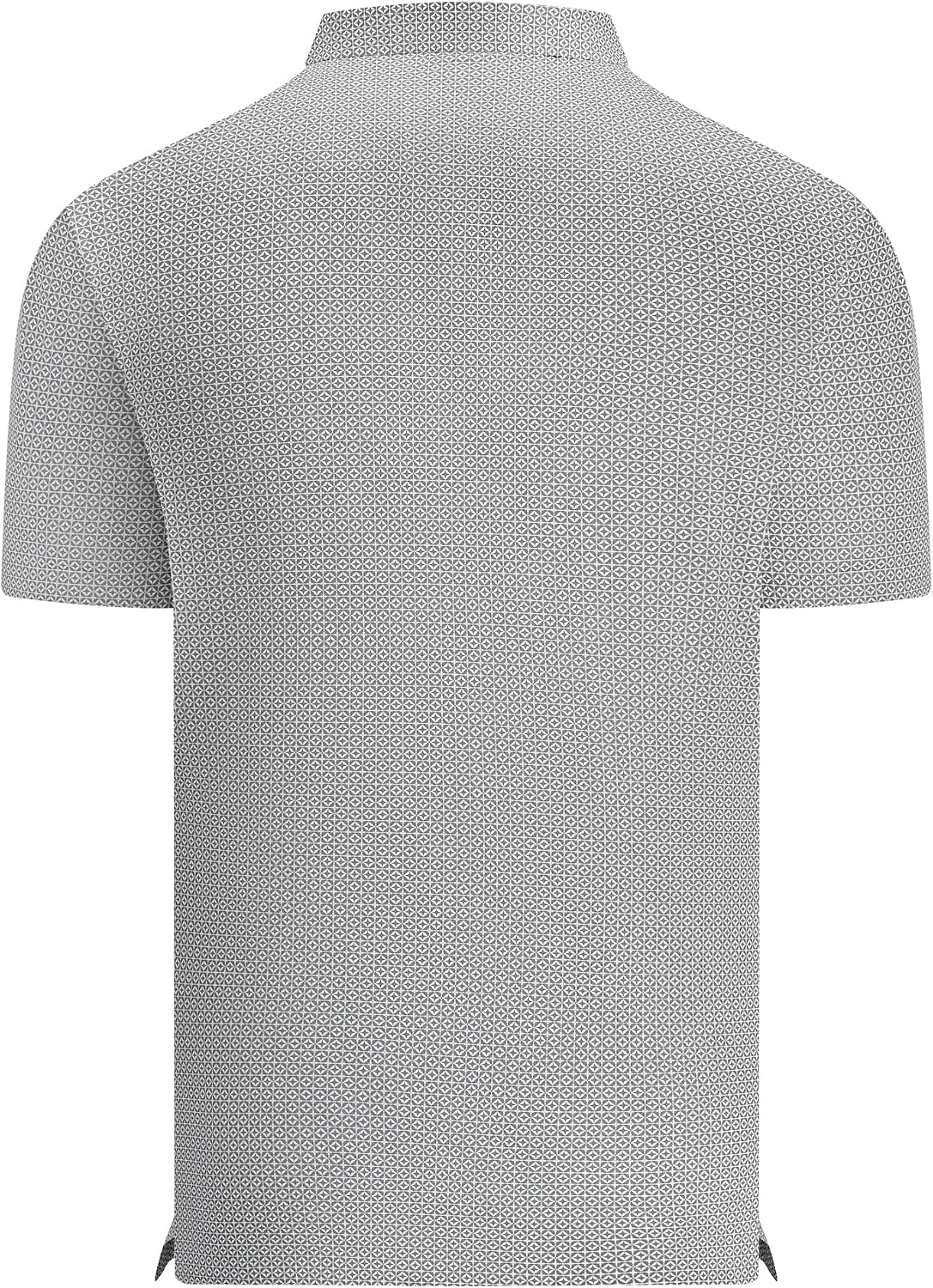 image:imageAlex Vando Mens Printed Golf Shirt Cooling Short Sleeve Dress Polo ShirtsGrey Diamond Cross