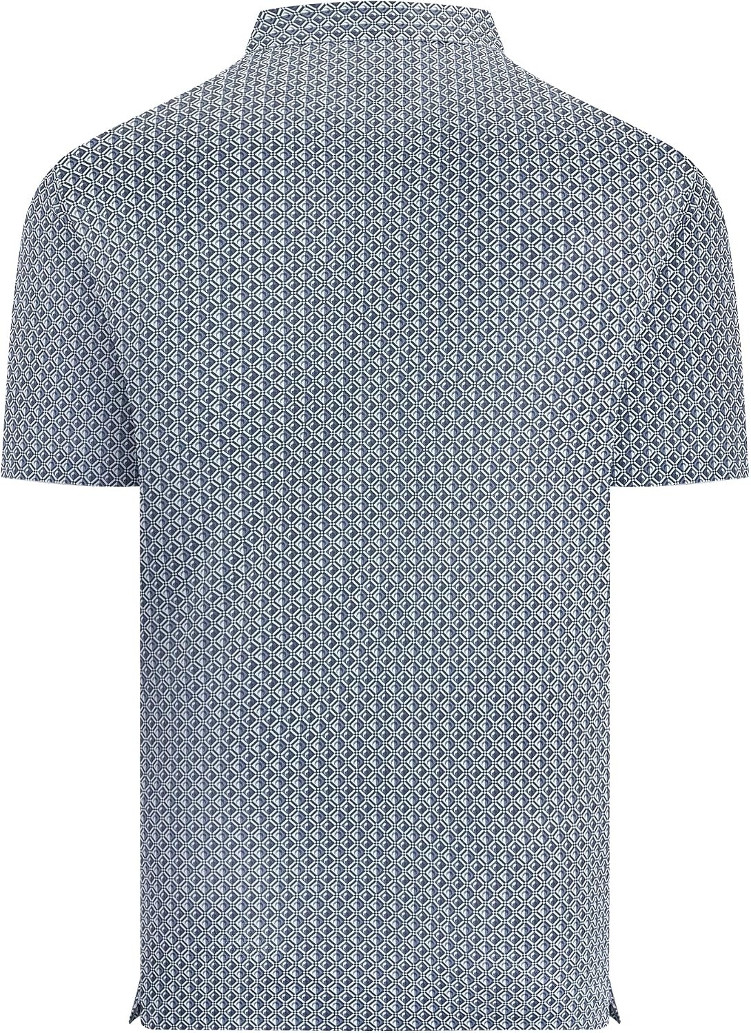 image:imageAlex Vando Mens Printed Golf Shirt Cooling Short Sleeve Dress Polo ShirtsNavy White Diamond