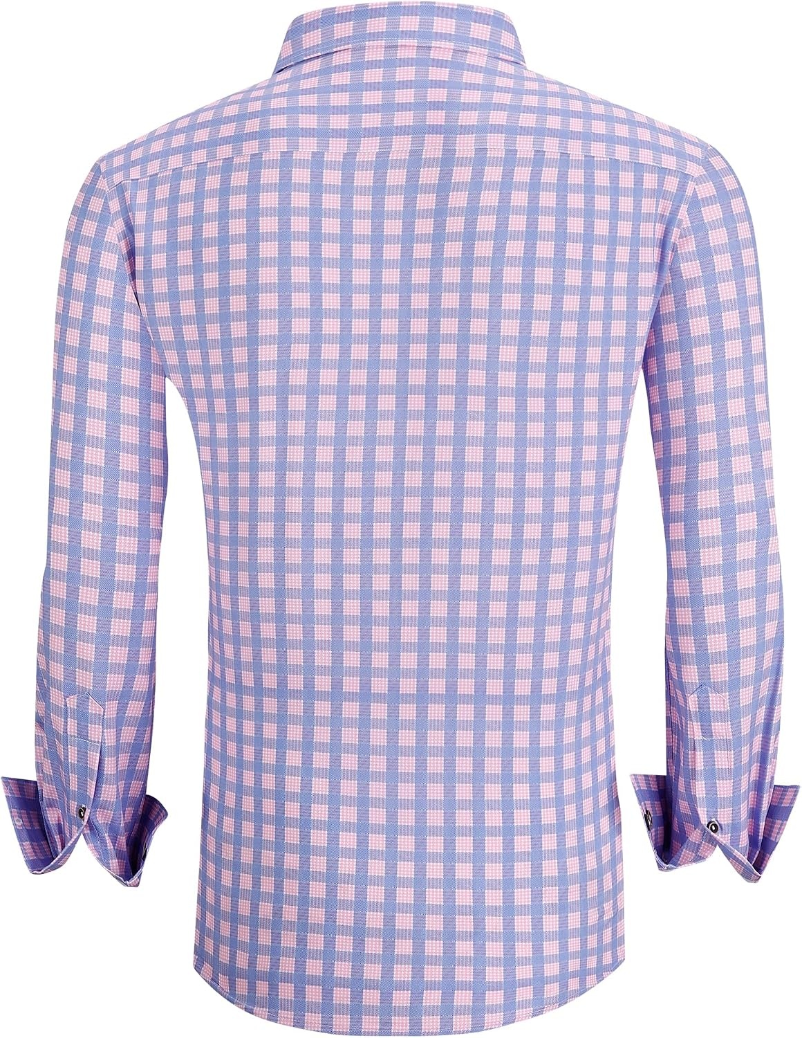 image:imageAlex Vando Mens Wrinkle Free 4Way Stretch Print Business Casual Shirt06 BlueRed