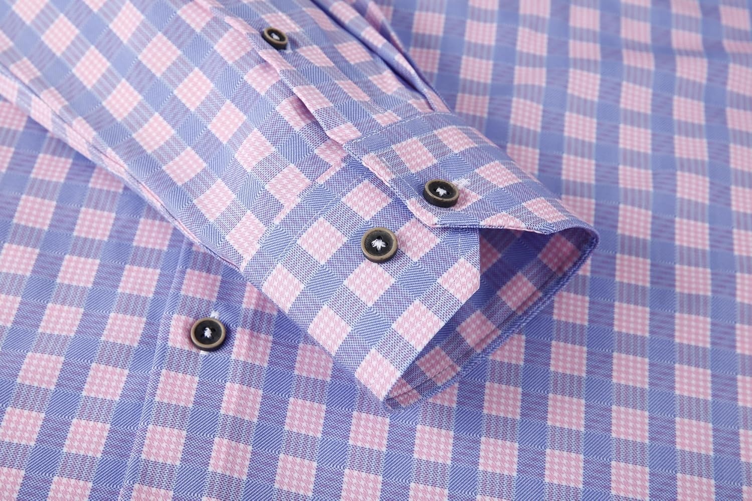 image:imageAlex Vando Mens Wrinkle Free 4Way Stretch Print Business Casual Shirt06 BlueRed