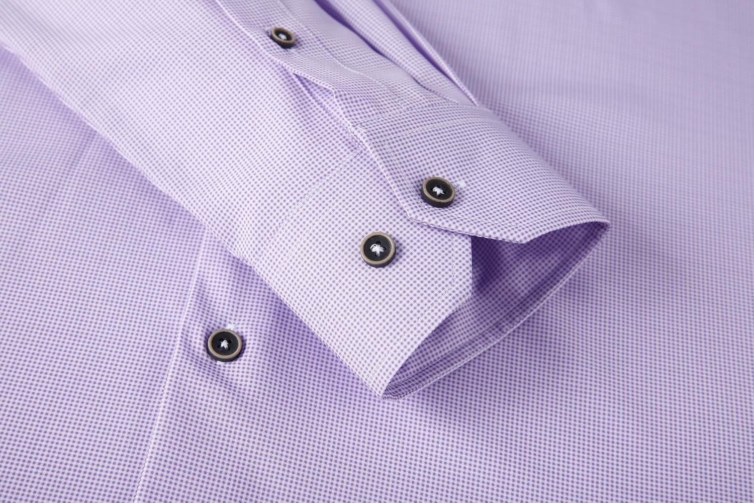 image:imageAlex Vando Mens Wrinkle Free 4Way Stretch Print Business Casual Shirt08 Purple
