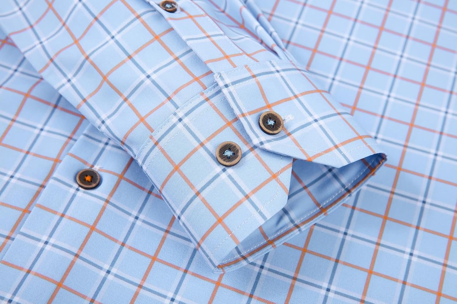 image:imageAlex Vando Mens Wrinkle Free 4Way Stretch Print Business Casual Shirt138 Blue