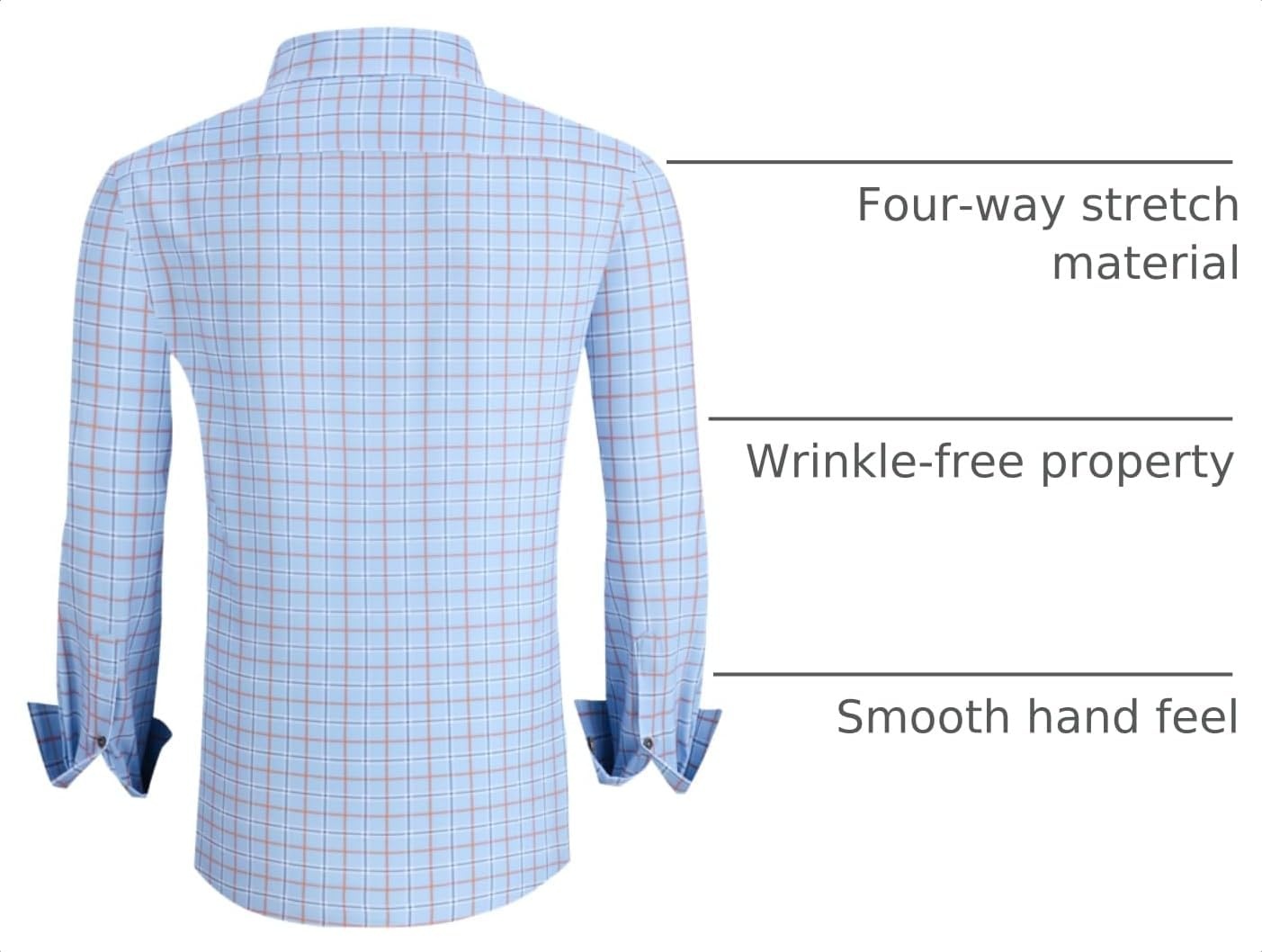image:imageAlex Vando Mens Wrinkle Free 4Way Stretch Print Business Casual Shirt138 Blue