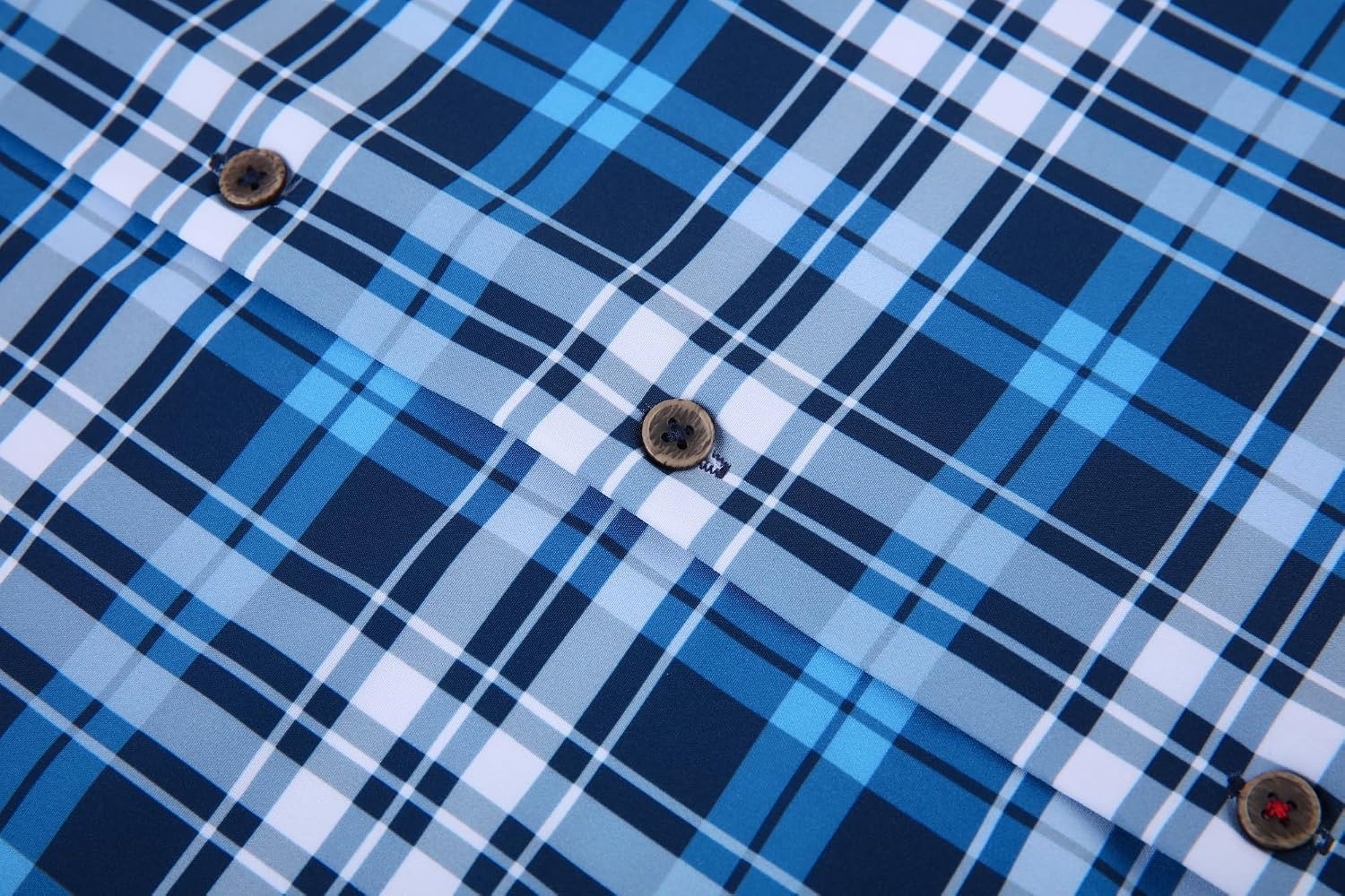 image:imageAlex Vando Mens Wrinkle Free 4Way Stretch Print Business Casual Shirt268 Blue Plaid