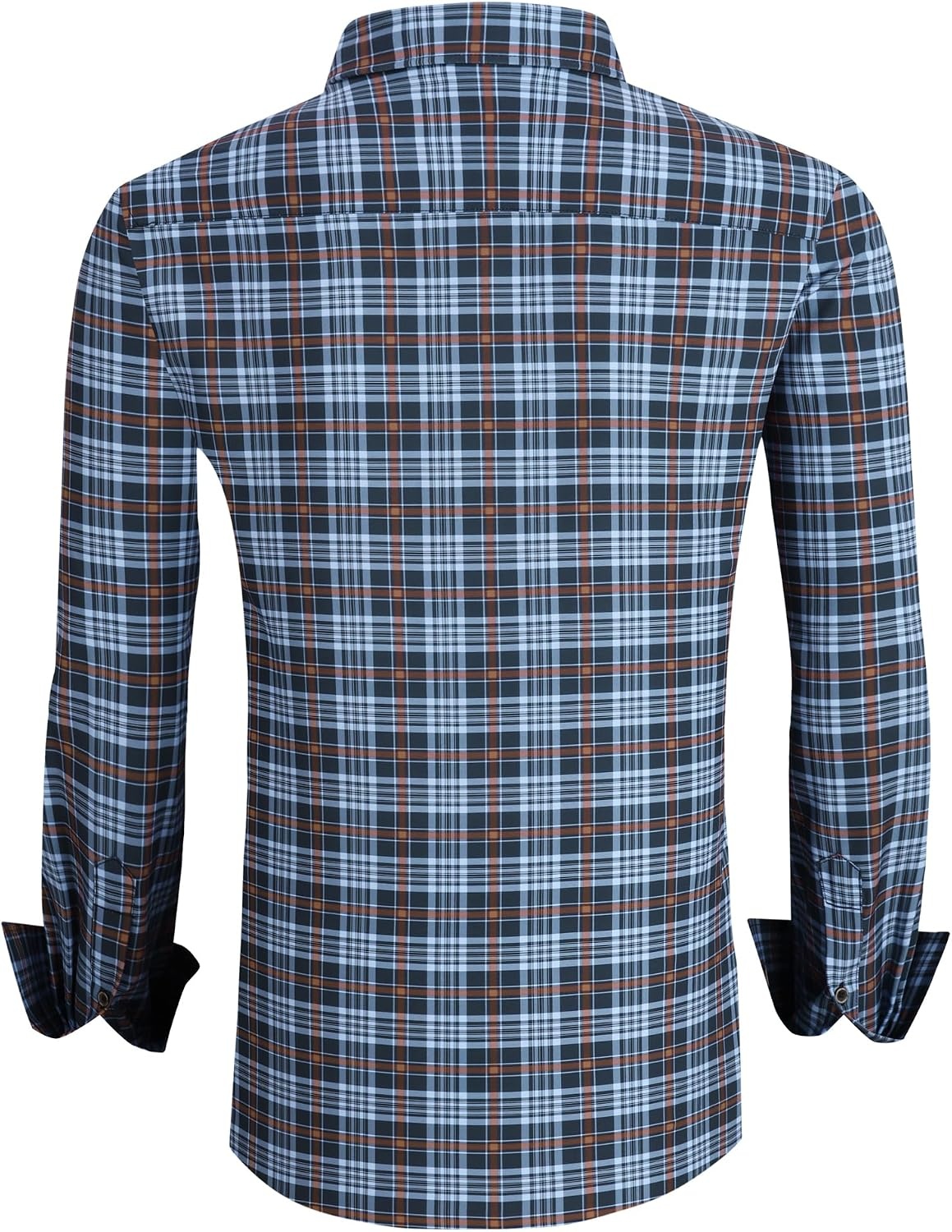 image:imageAlex Vando Mens Wrinkle Free 4Way Stretch Print Business Casual Shirt595 Black