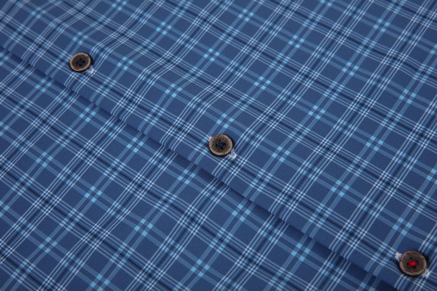 image:imageAlex Vando Mens Wrinkle Free 4Way Stretch Print Business Casual ShirtSteel Blue