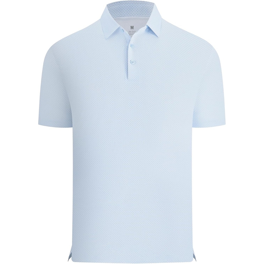 image:imageAlex Vando Mens Printed Golf Shirt Cooling Short Sleeve Dress Polo ShirtsBlue Grid