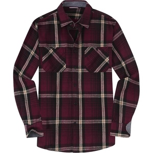 Alex Vando Mens Button Down Regular Fit Long Sleeve Casual Flannel Shirts(Wine/Khaki N43)