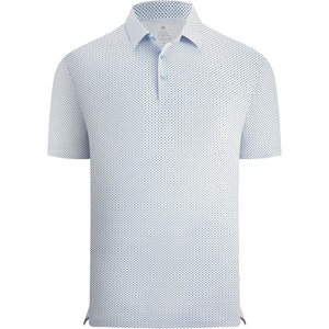 Alex Vando Mens Printed Golf Shirt Cooling Short Sleeve Dress Polo Shirts(Blue Circle)