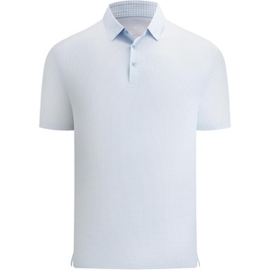 Alex Vando Mens Printed Golf Shirt Cooling Short Sleeve Dress Polo Shirts(Blue Four Dots)