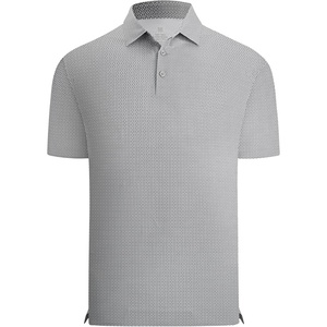 Alex Vando Mens Printed Golf Shirt Cooling Short Sleeve Dress Polo Shirts(Grey Diamond & Cross)