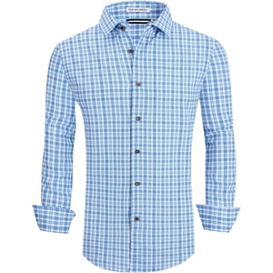 Alex Vando Mens Wrinkle Free 4-Way Stretch Print Business Casual Shirt(Green/White)